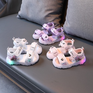 รองเท้าแตะลําลอง มีไฟ LED น่ารัก สําหรับเด็กผู้หญิง