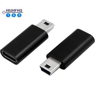 4Pcs USB C to Mini USB 2.0 Adapter Type C Female to Mini USB Male Convert Adapter for GoPro MP3 Players Dash Cam,Black