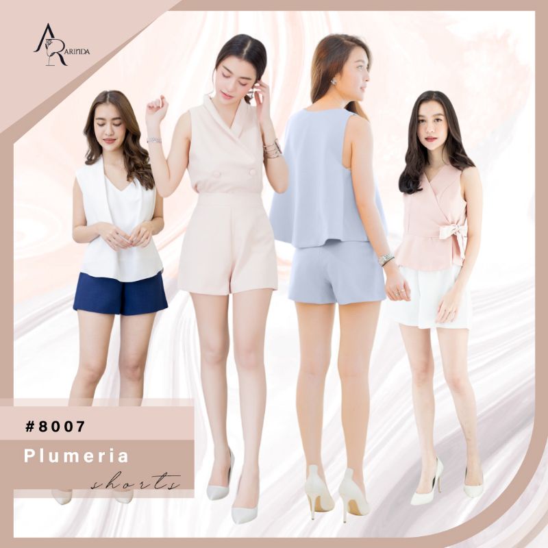 8007 Plumeria Shorts Pants : กางเกงเกงขาสั้น