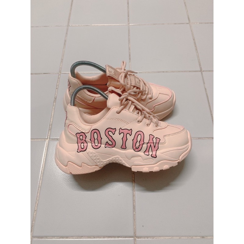 ✨ MLB bigball chunky P Boston Pink รองเท้าผ้าใบงานหนัง ใหม่มือหนึ่ง ขาดกล่อง งานสวยน่ารักมากๆ