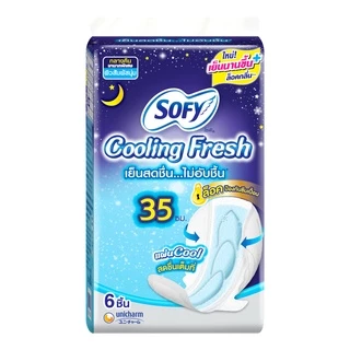 Sofy โซฟีคูลลิ่งเฟรชกลางคืนสลิมมีปีก 35 ซม. 6 ชิ้น