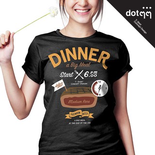 dotdotdot เสื้อยืดผู้หญิง รุ่น Concept Design ลาย Dinner (Black)