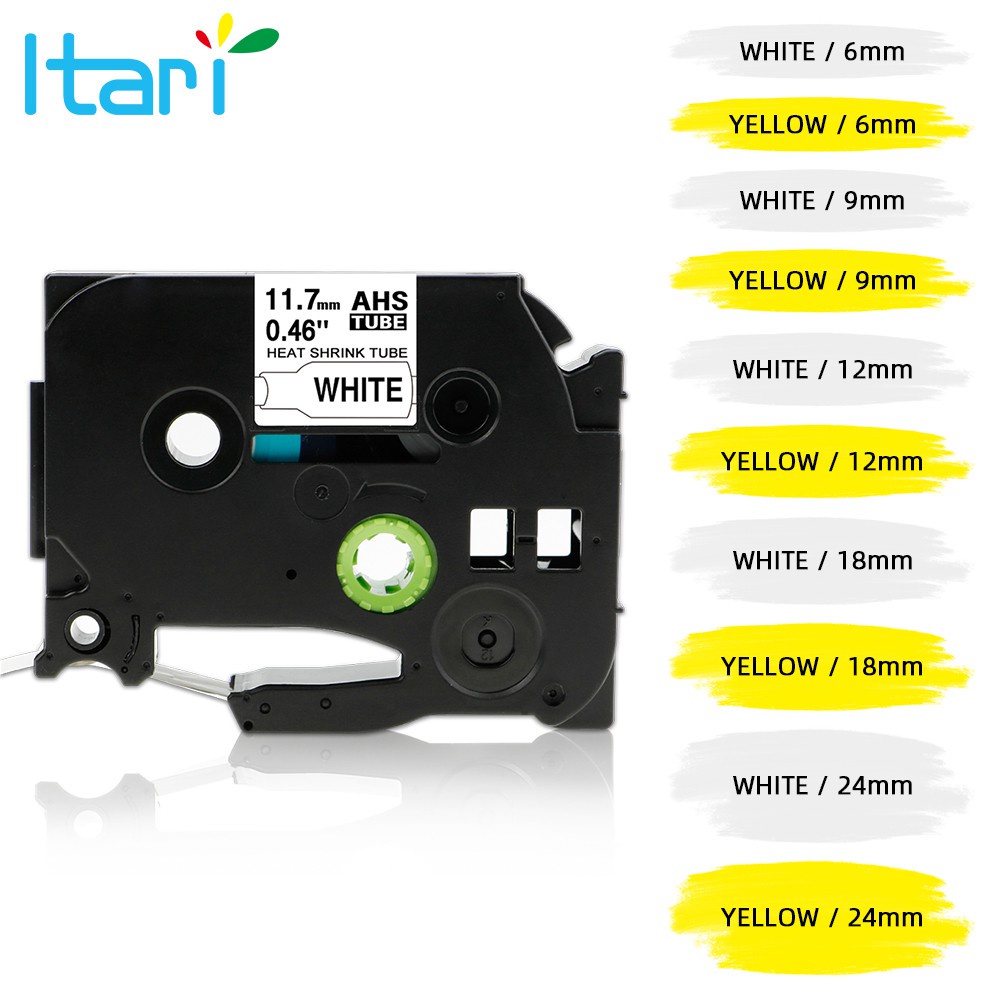 Itari 1 แพ็คหลอดหดความร้อน HSe-231 ใช้งานร่วมกับ Brother PT-E300 PT-E500 PT-E550W Label Maker