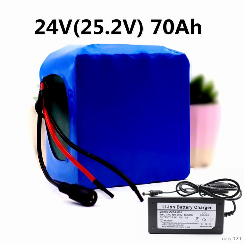 แบตลิเธียม Large Capacity Battery Pack 6S6P 24V 70AH 25.2V E Bike Scooter Wheelchair Four Wheeler 18