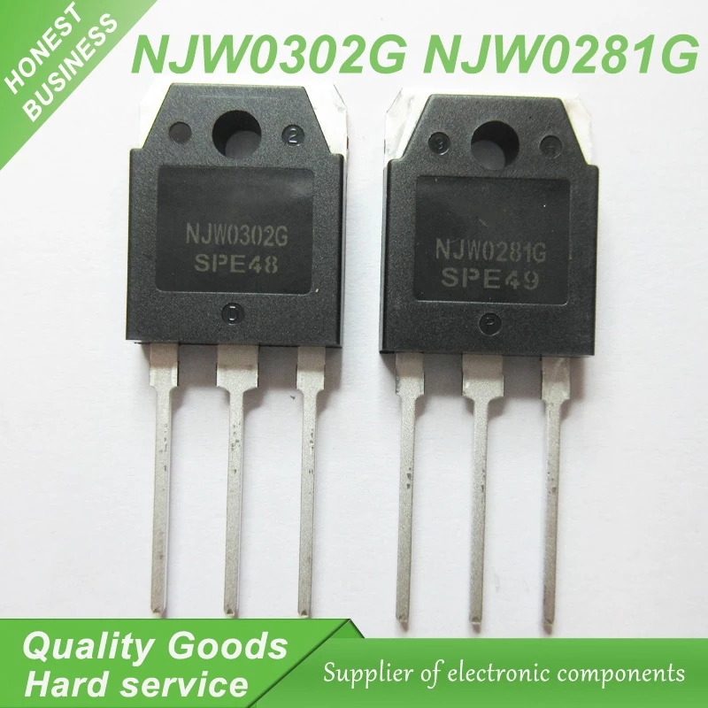 4 ชิ้น = 2 คู่ ( 2 ชิ้น NJW0281G + 2 ชิ้น NJW0302G ) NJW0281 NJW0302 ทรานซิสเตอร์สูง 100% ใหม่เดิม