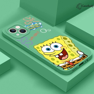 เคสซิลิโคน Tpu ลาย Spongebob สีเหลือง ป้องกันกล้อง สําหรับ iPhone 11 Pro Max iPhone 7 8 6 6S Plus iPhone XR X XS Max iPhone SE TY016