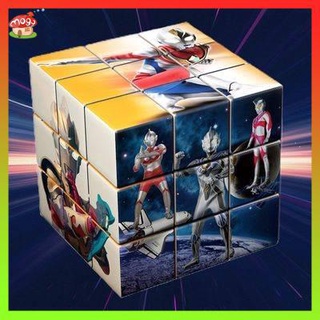 รูบิค รูบิค 3x3 แม่เหล็ก Rubiks Cubes Rubiks Childrens Puzzle Cartoon Creative Ultraman Cube Block Toys Boys Gedo Bo Superman