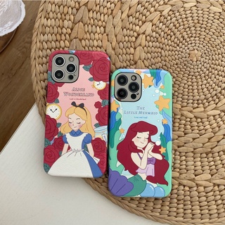 พร้อมส่งในไทย💘 เคสโทรศัพท์ เคส เคสมือถือ เคส TPU เคสนิ่ม อลิสกรอบกุหลาบแดง/แอเรียลกรอบทะเล