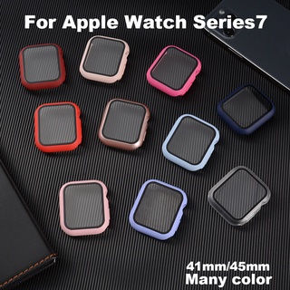 เคสนาฬิกาข้อมือ พลาสติกแข็ง ป้องกันหน้าจอ สําหรับ apple watch series 7 41 มม. 45 มม.