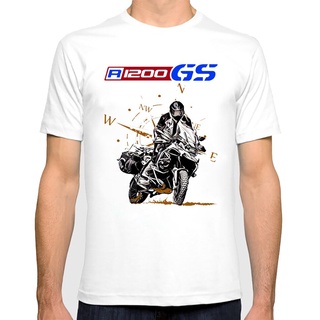 คอตต้อนคอกลมใหม่ เสื้อยืดลําลอง แขนสั้น พิมพ์ลาย drive The Classic motorcycle r1250gs สําหรับผู้ชายS-5XL