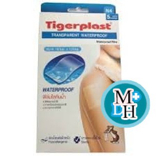 Tigerplast transparent Waterproof 60x70มม. รุ่น W1 1 กล่องมี 3 แผ่น (05425)