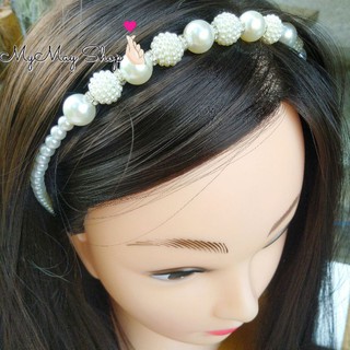 ที่คาดผม คาดผมสีขาว มุขขาว ขนาดกำลังสวย งานดี สวยมาก