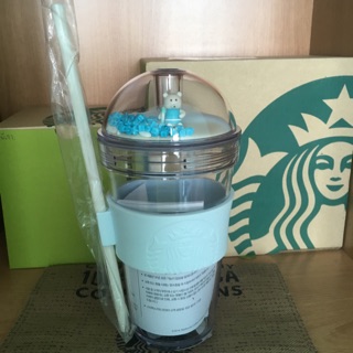 Starbucks Korea แก้วโดมหมีสีฟ้า 16 oz.