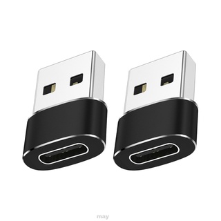 อะแดปเตอร์สายชาร์จ Type C เป็น USB อะลูมิเนียมอัลลอย ทนทาน ใช้งานง่าย สําหรับโทรศัพท์มือถือ 2 ชิ้น