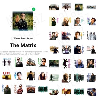 ใหม่‼️ เดอะเมทริกซ์ สติกเกอร์ไลน์ The Matrix ภาษาญี่ปุ่น ไม่หมดอายุ