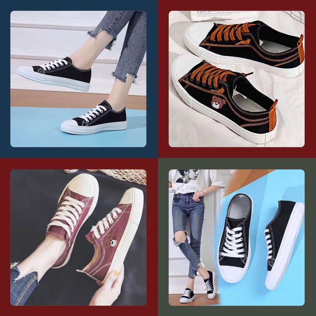 Jukoy ไม่ต้องกลัวโป๊ะเลยย⚡️ รองเท้าผ้าใบสไตล์คลาสสิค  ใส่ได้ทุกโอกาส สาวๆสายชิวไม่ชอบแต่งเยอะต้องมีนะจ๊ะ จัดไปอย่ารอช้า