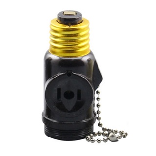 1x Screw Base Light Bulb Socket w/ Pull Chain Switch B2V4 Converter Colors G6C5 Y4I3 Z7J9 2 New L0K3