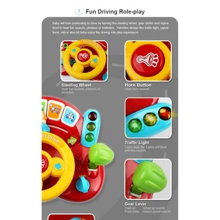 VTech Offiical Store Tiny Tot Boys 1-3 ปี Baby Driver Has Lights Music Kids Role Play ของเล่นพวงมาลัยขับรถ ของเล่นเด็ก