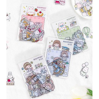เซทสติกเกอร์เกาหลี 160 ชิ้น ลายการ์ตูนสุดน่ารัก
