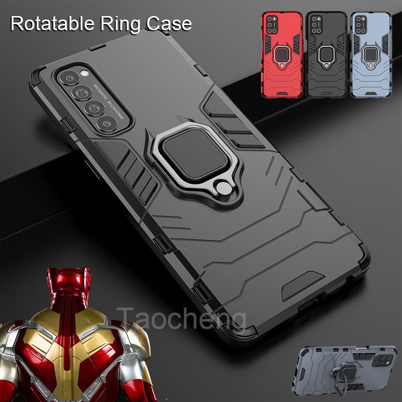 เคสโทรศัพท์ เกราะกันกระแทก ชนิดแข็ง และแหวนจับแม่เหล็ก สำหรับ OPPO Reno 4 / 4 Pro / Reno4 4Pro Reno4Pro 4G 5G