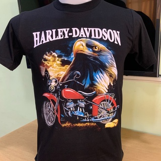 HH เสื้อยืดharley davidsonผ้านุ่มคอฟิตไม่มีข้างcotton100%ไซส์SMLมีมากกว่า40แบบ เสื้อยืดคอกลม