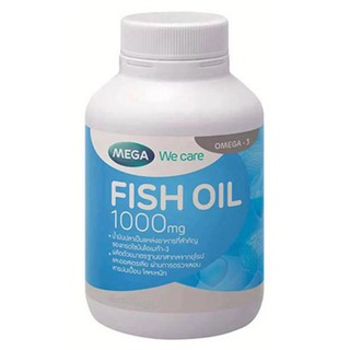 Mega We Care Fish Oil 1000 mg ( 100 เม็ด) x ( 1 ขวด) น้ำมันปลา 1000มก