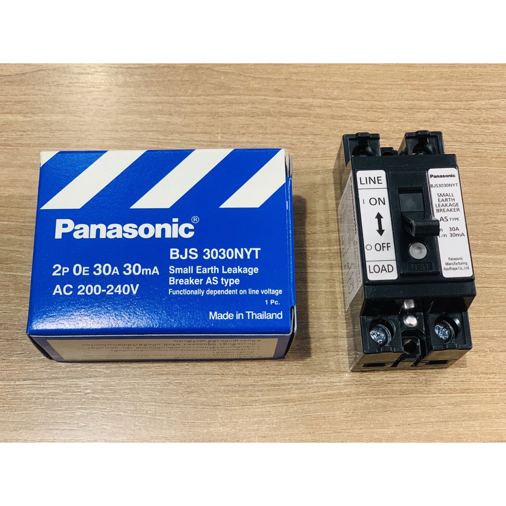 BJS3030NYT : เบรกเกอร์กันดูด 2P 30A  30mA PANASONIC