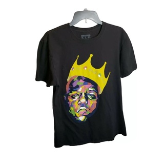 พร้อมส่ง เสื้อยืดแขนสั้น ผ้าฝ้าย 100% พิมพ์ลาย Notorious B I G Rapper Biggie Crown ขนาดใหญ่ หลากสี แฟชั่นฤดูร้อน สไตล์ฮิ