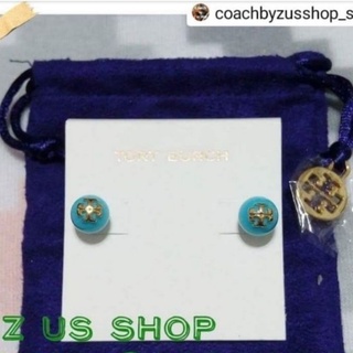 Tory Burch earrings /ฟ้า, น้ำตาล, โอรส, navy (งานชอป)​.