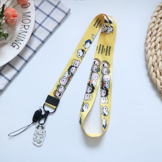 น่ารัก Snoopy Minnie Mickey Key Lanyard Badge Id ผู้ถือโทรศัพท์มือถือสายคล้องคอ