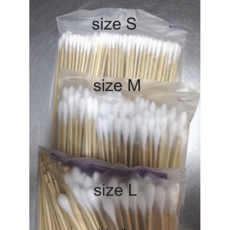 ไม้พันสำลี ขนาด 6 นิ้ว Cotton Swab ห่อละ 100 ก้าน มี 3 ขนาด S,M,L