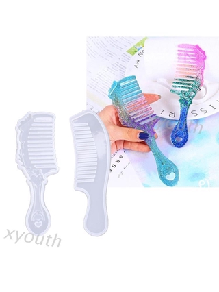 HANDMADE Xy  2 Shape Comb 3 D Epoxy Resin Diy อุปกรณ์แม่พิมพ์สําหรับใช้ในการทําเครื่องประดับ