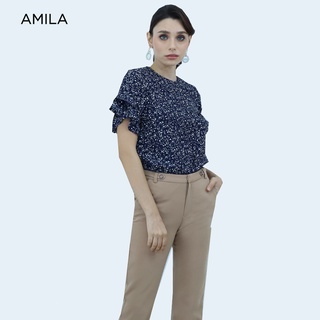 AMILA Blouse AM-B859 พีชสกิน แขนสั้น IGPU22-1