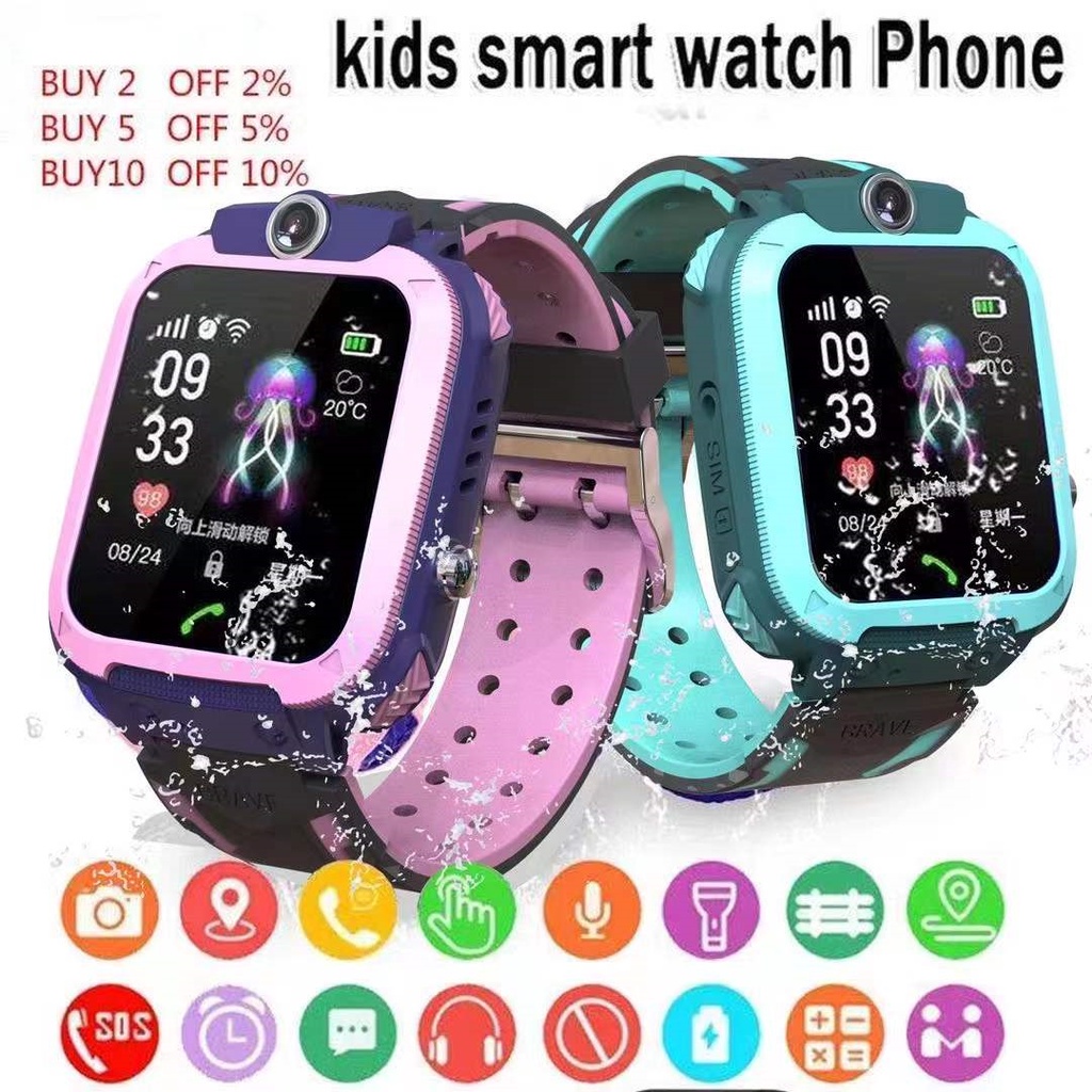 นาฬิกาเด็ก Q12 เมนูภาษาไทย Kids Smart Watch นาฬิกาอัจฉริยะ หน้าจอสัมผัส SOS โทรได้ ถ่ายรูปได้ มีGPS