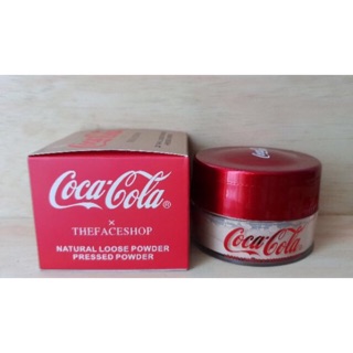 แป้ง อัดแข็ง + แป้งฝุ่น Thefaceshop coca cola งานแฟชั่น งานเทียบไม่แท้ นะคะ