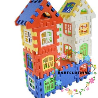 BBT-DIY 3D Puzzle พลาสติกบล็อกอาคารอิฐเด็กของขวัญเพื่อการศึกษาเด็กของขวัญ