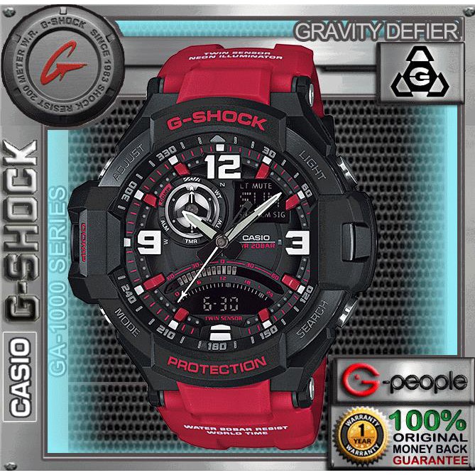 นาฬิกา Casio G-Shock นักบิน GRAVITYMASTER GA-1100 Series รุ่น GA-1000-4B ของแท้ รับประกันศูนย์ 1 ปี