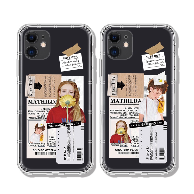 เคสโทรศัพท์มือถือแบบนิ่ม ใส กันกระแทก ลายเด็กผู้หญิง และเด็กผู้ชาย แฟชั่น สําหรับ IPhone 11 12 13 14 15 Pro 12mini XS Max 7 8 Plus XR