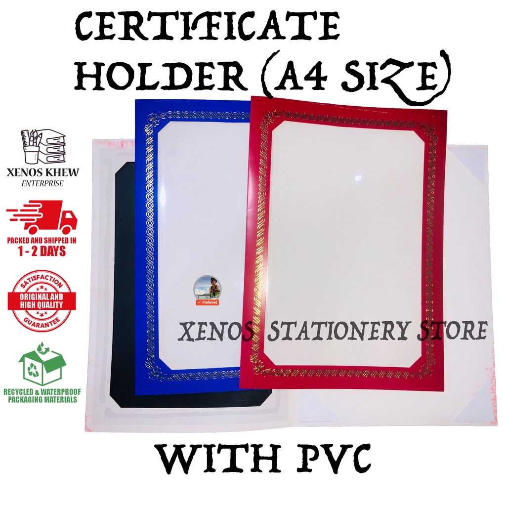 CERTIFICATE HOLDER PVC [ A4 SIZE ]