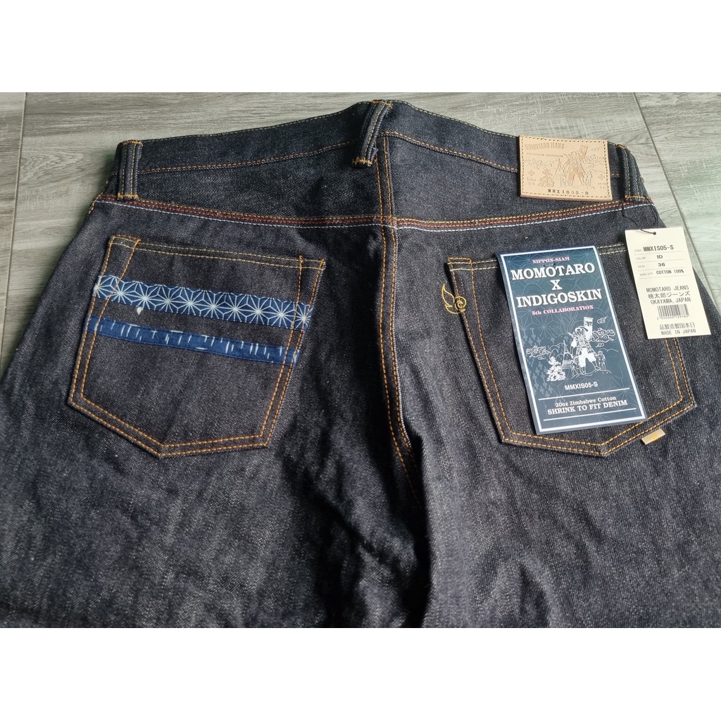 Indigoskin x Momotaro Denim Shorts Lot5 + Henley Tee size XL