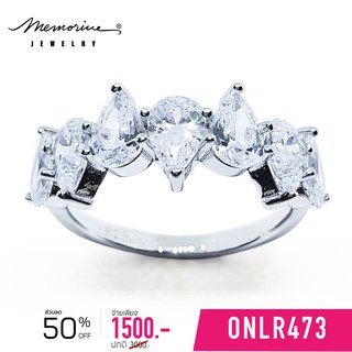 Memorine Jewelry แหวนเงินแท้ 925 ฝังเพชรสวิส (CZ) : ONLR473