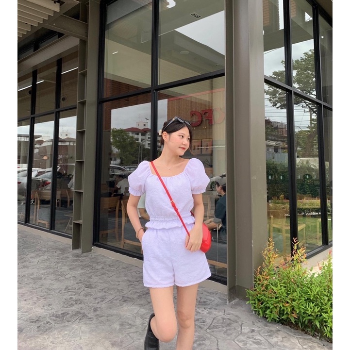 Basicgirl brand | Lemon me set🍋 ชุดเซ็ตสีขาวแขนตุ้กตาผ้าน่ารัก