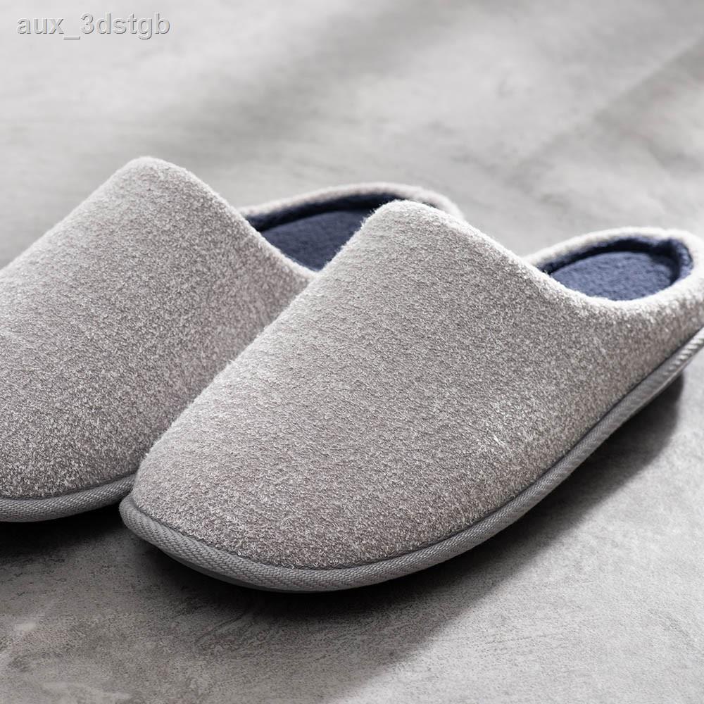 ♚☃KOHLER man slippers, Gray รองเท้าใส่ในบ้าน สำหรับผู้ชาย สีเทา ไซส์ XLขนาด 42-43 CG-31006-D16