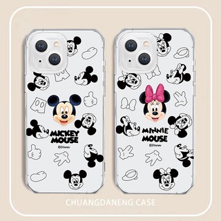 การ์ตูน น่ารัก Mickey Minnie เคส Samsung Galaxy note8 note9 s10 plus s10 lite + s20 s20fe fe s21 fe s22 plus ultra note10 lite plus  note 20 ultra CASE โปร่งใส นางแบบคู่ ซิลิกาเจล ผู้หญิง ชาย เปลือกนิ่ม เคส