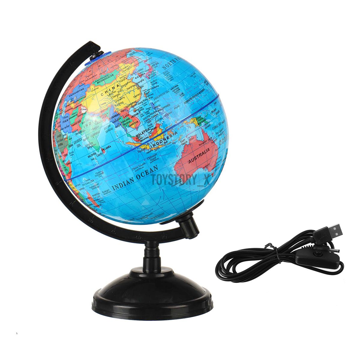 Usb Led Office Desk Lamp World Map, World Globe Touch Table Lamp
