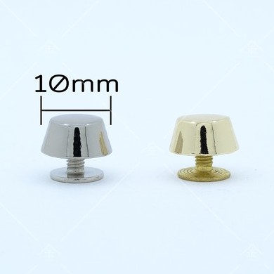 ปลีก/ส่ง.. (1ชิ้น) หมุดก้นขันน๊อตทรงโคนลาย 12mm. งานซิ้ง ชุบเกรดA ไม่ลอก ไม่ดำ (SS5235)