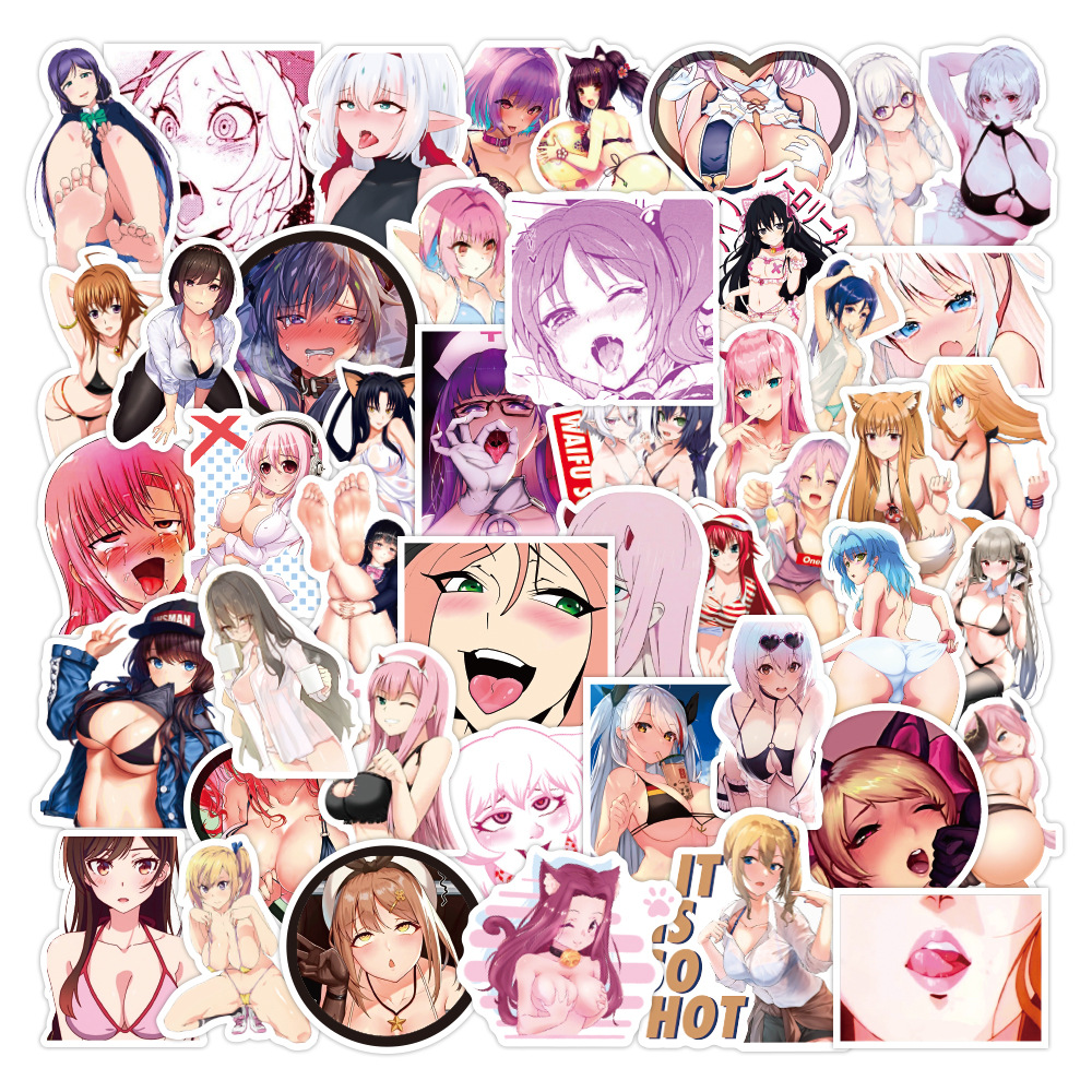 พร้อมส่งWAIFU SEX GIRL sticker Waifu สาวกระต่าย สติกเกอร์กันน้ำรูปแบบที่แตกต่างกัน 100ชิ้น