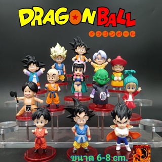 โมเดล ดราก้อนบอล dragon ball z ชุดวัยเด็ก ครบชุด 13 ตัว ขนาด 5-8 cm.