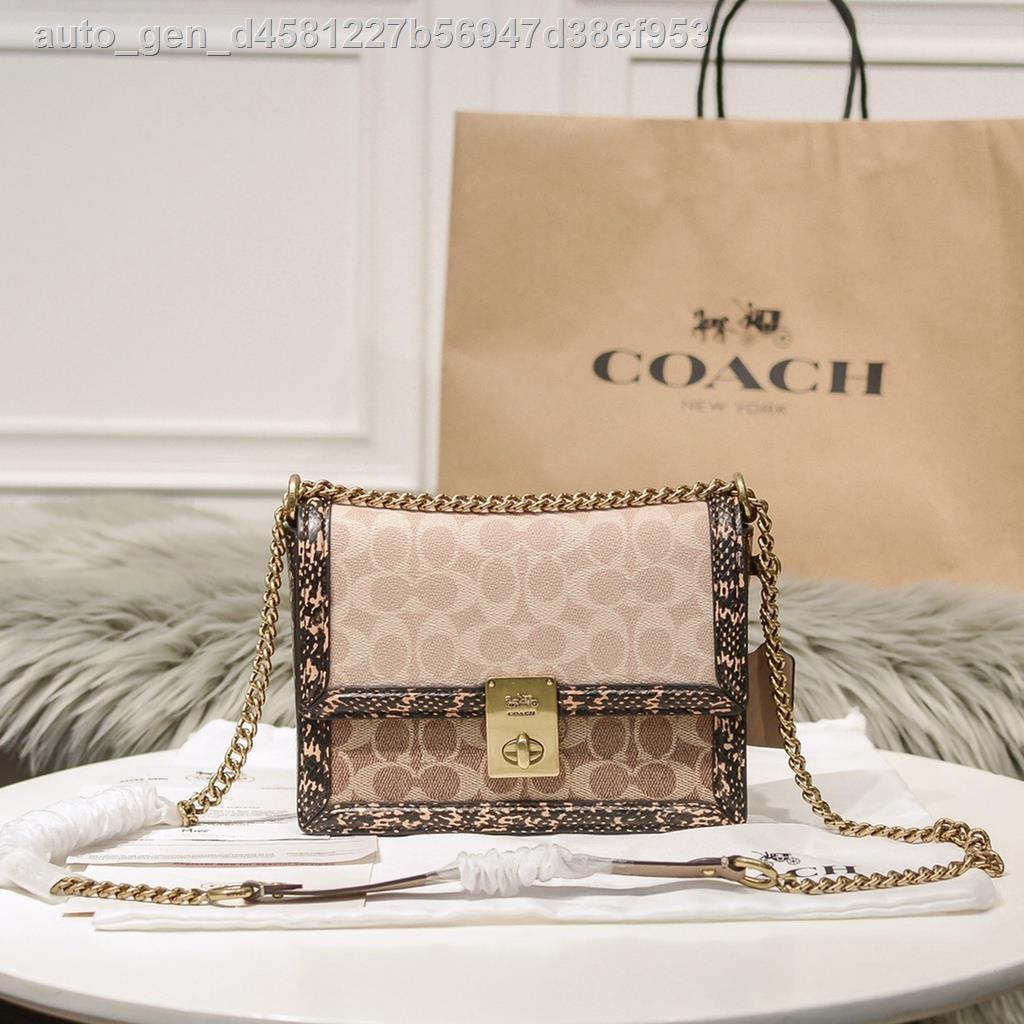 CoachWomens Small Square Shoulder Bag With Chain Strap tnt9lluwof