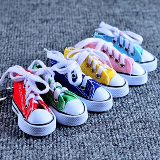 Mini Hi Top Canvas Sneaker Tennis Shoe Keychain Sports Shoes Keyring Doll Gifts